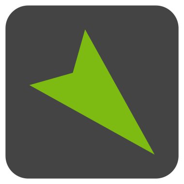 Ok ucu sağ aşağı düz kare vektör simgesi