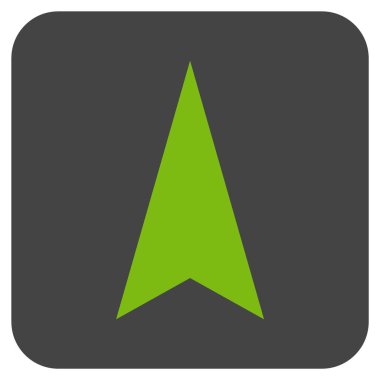 Vektör simge düz yukarı ok ucu kare