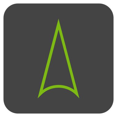 Vektör simge düz yukarı ok ucu kare