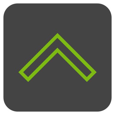 Vektör simge düz yukarı ok ucu kare