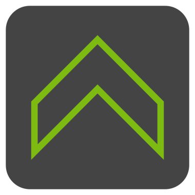 Vektör simge düz yukarı ok ucu kare