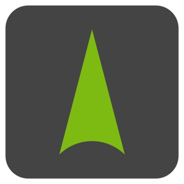 Vektör simge düz yukarı ok ucu kare