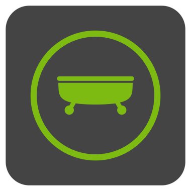 Küvet düz kare vektör simgesi