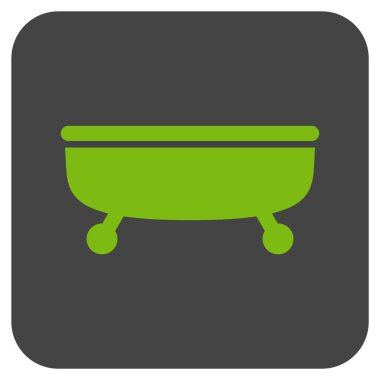 Küvet düz kare vektör simgesi