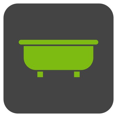 Küvet düz kare vektör simgesi