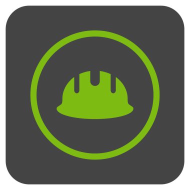 Oluşturucu işçisi düz kare vektör simgesi