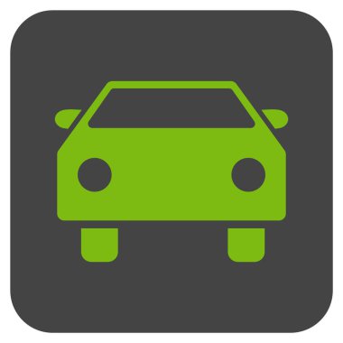 Araba düz kare vektör simgesi