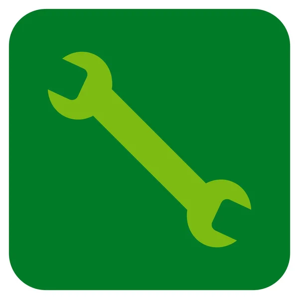 Wrench Flat Squared Vector Icon — Stock Vector