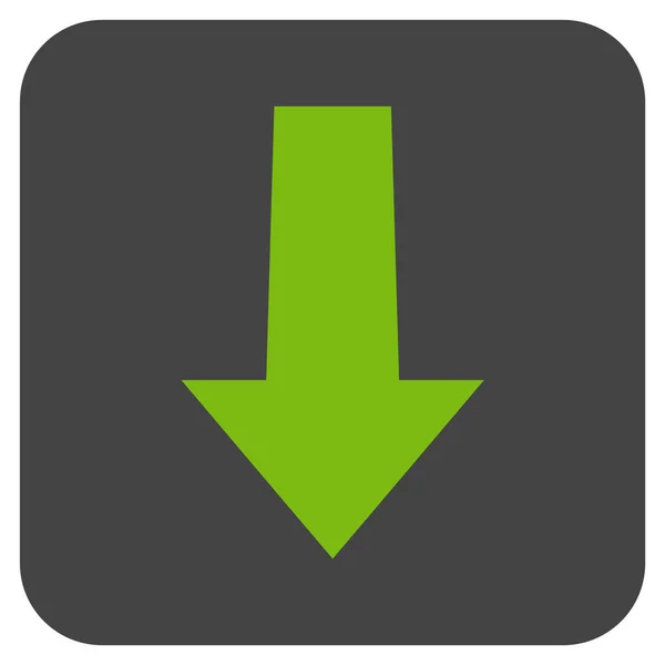 Arrow Down Flat Square Vector Icon — стоковый вектор