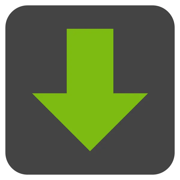 Arrow Down Flat Square Vector Icon — стоковый вектор