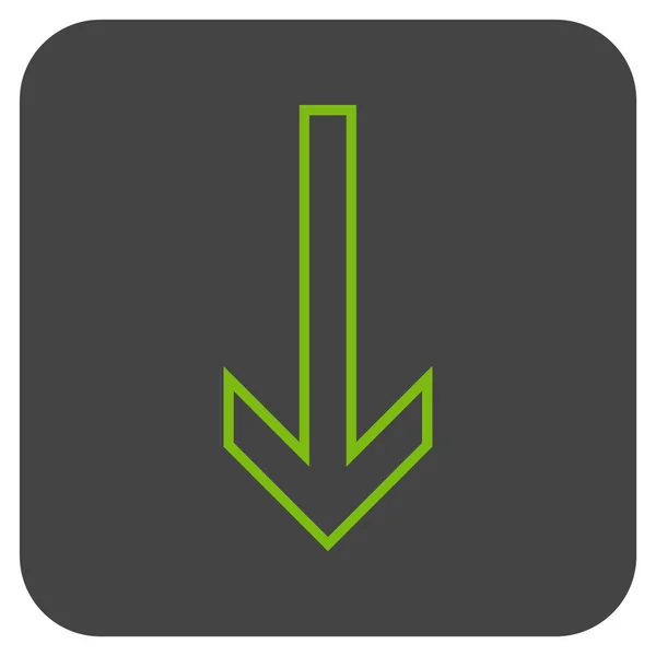 Arrow Down Flat Square Vector Icon — стоковый вектор