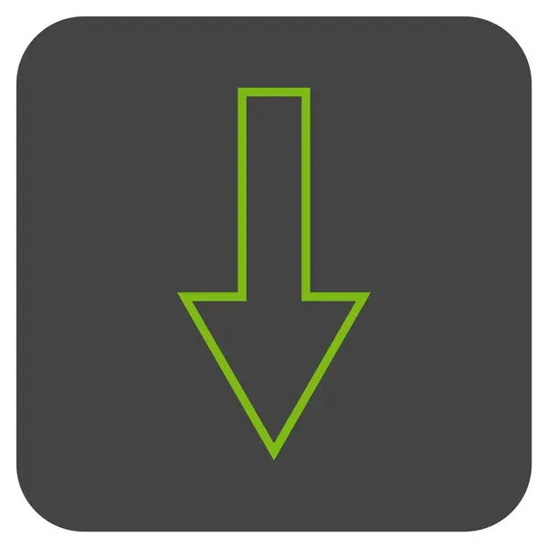 Arrow Down Flat Square Vector Icon — стоковый вектор