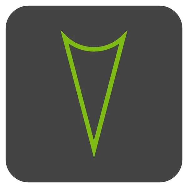 Icono de vector cuadrado plano de punta de flecha hacia abajo — Archivo Imágenes Vectoriales