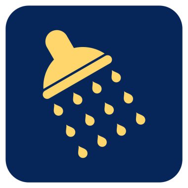 Duş düz kare vektör simgesi