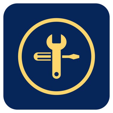 Düz kare vektör simge ayarlama