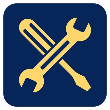 Düz kare vektör simge ayarlama