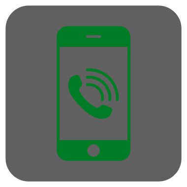 Smartphone telefon yuvarlak kare vektör simgesi