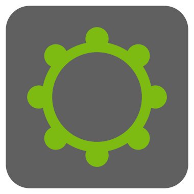 Dişli yuvarlak kare vektör simgesi