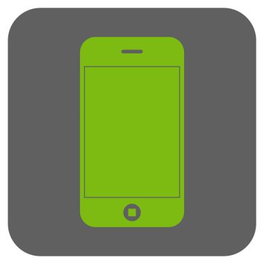 Cep telefonu yuvarlak kare vektör simgesi