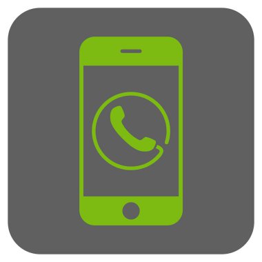 Smartphone telefon yuvarlak kare vektör simgesi