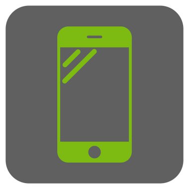 Smartphone Ekran yuvarlak kare vektör simgesi