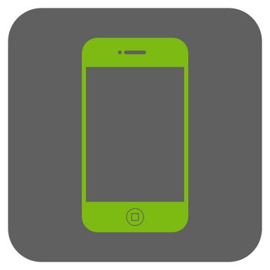 Smartphone yuvarlatılmış kare vektör simgesi