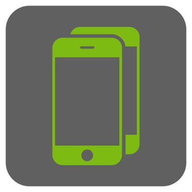 Akıllı telefonlar yuvarlatılmış kare vektör simgesi