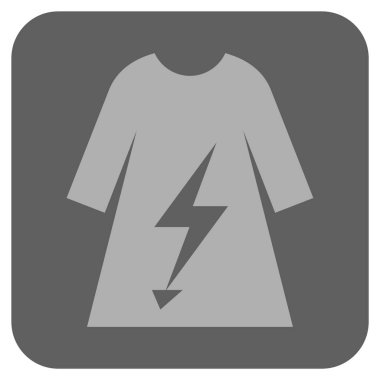 Elektrik güç bayan elbise yuvarlak kare vektör simgesi