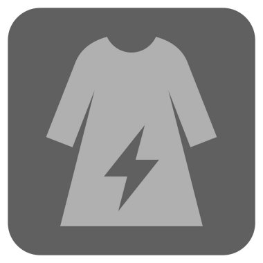 Elektrik kadın elbise yuvarlak kare vektör simgesi