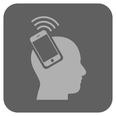 Kafa Smartphone eklenti halka kare vektör simge yuvarlak