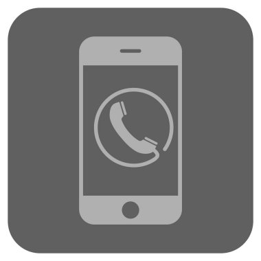 Yuvarlatılmış Kare vektör simge telefon