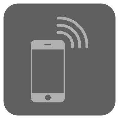 Smartphone telefon yuvarlak kare vektör simgesi