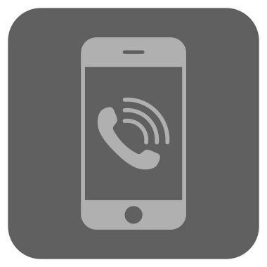 Smartphone telefon yuvarlak kare vektör simgesi