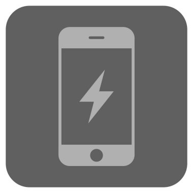 Smartphone elektrik kare vektör simge yuvarlak