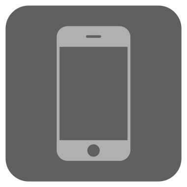 Smartphone yuvarlatılmış kare vektör simgesi