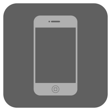 Smartphone yuvarlatılmış kare vektör simgesi