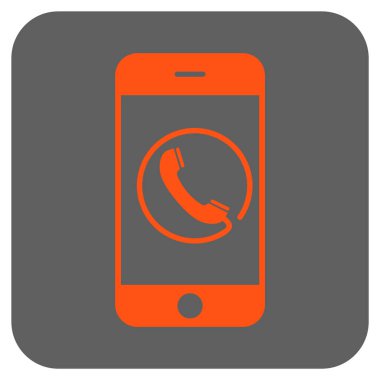 Yuvarlatılmış Kare vektör simge telefon