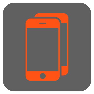 Akıllı telefonlar yuvarlatılmış kare vektör simgesi