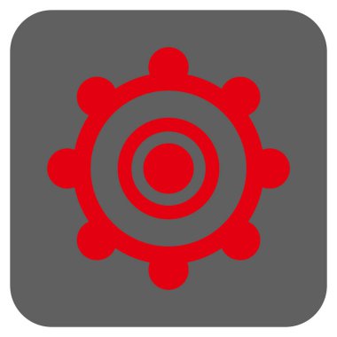 COG Wheel yuvarlatılmış kare vektör simgesi