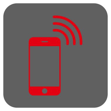 Smartphone telefon yuvarlak kare vektör simgesi