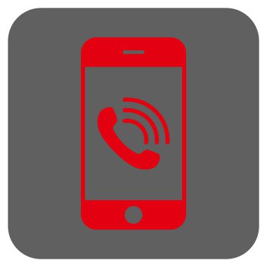 Smartphone telefon yuvarlak kare vektör simgesi