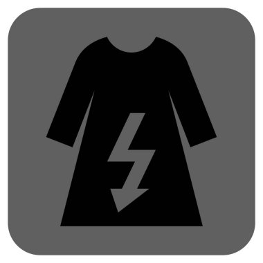 Elektrik kadın elbise yuvarlak kare vektör simgesi