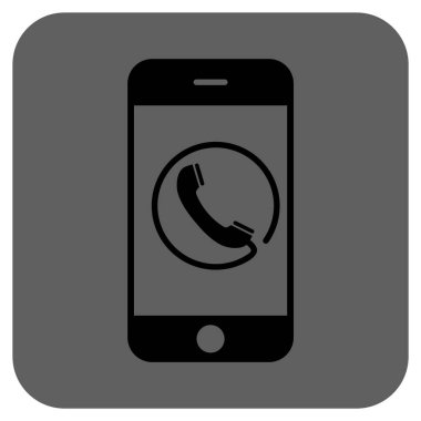 Yuvarlatılmış Kare vektör simge telefon