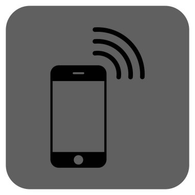 Smartphone telefon yuvarlak kare vektör simgesi