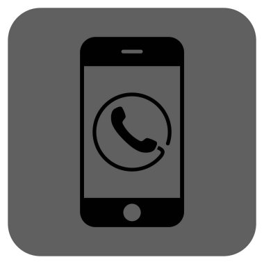 Smartphone telefon yuvarlak kare vektör simgesi
