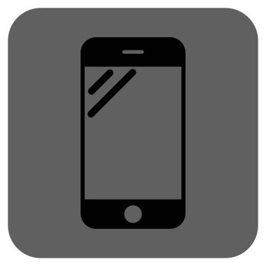 Smartphone Ekran yuvarlak kare vektör simgesi