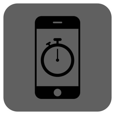 Kronometre Gadget yuvarlak kare vektör simgesi