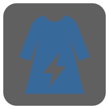 Elektrik kadın elbise yuvarlak kare vektör simgesi