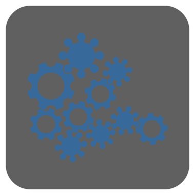 Mekanik vites yuvarlak kare vektör simgesi