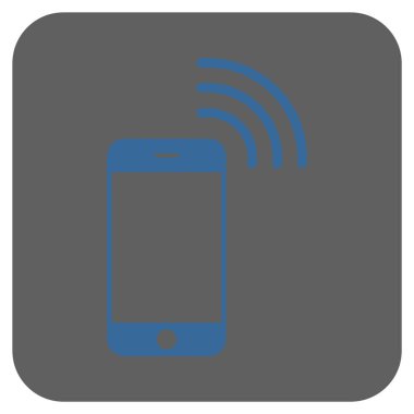 Smartphone telefon yuvarlak kare vektör simgesi